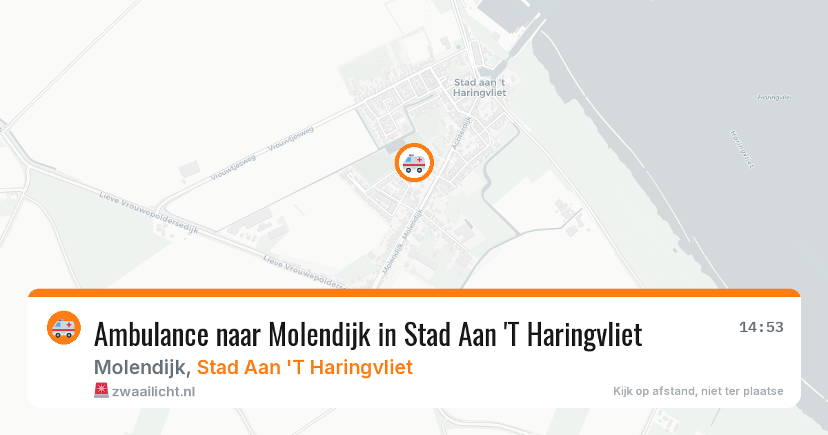 Ambulance naar Molendijk in Stad Aan 'T Haringvliet — 16 mrt 2026