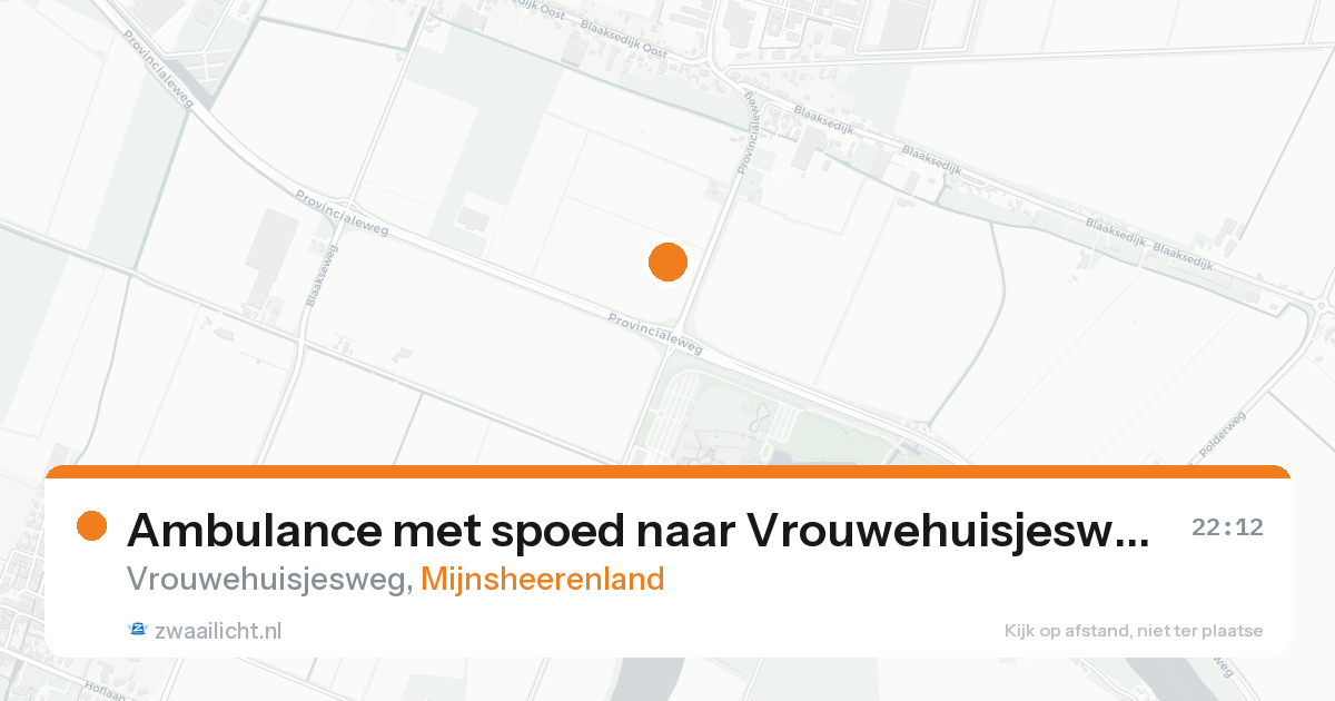 Ambulance met spoed naar Vrouwehuisjesweg in Mijnsheerenland — 30 jan 2026