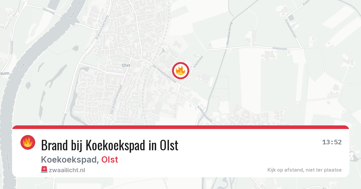 Brand bij Koekoekspad in Olst — 17 jun 2026