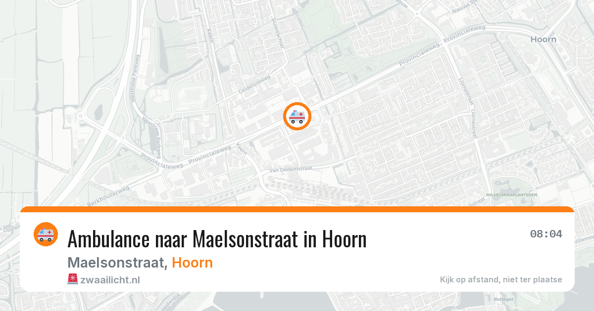 Ambulance naar Maelsonstraat in Hoorn — 18 mrt 2026
