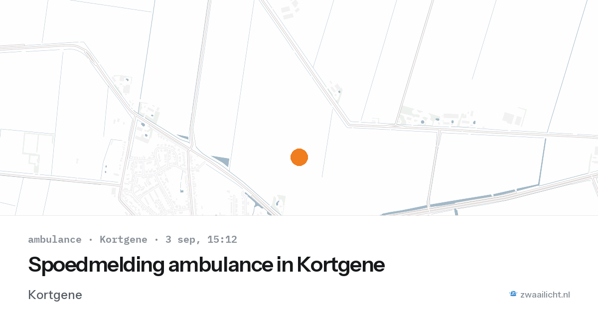 Spoedmelding ambulance in Kortgene — 3 sep 2026