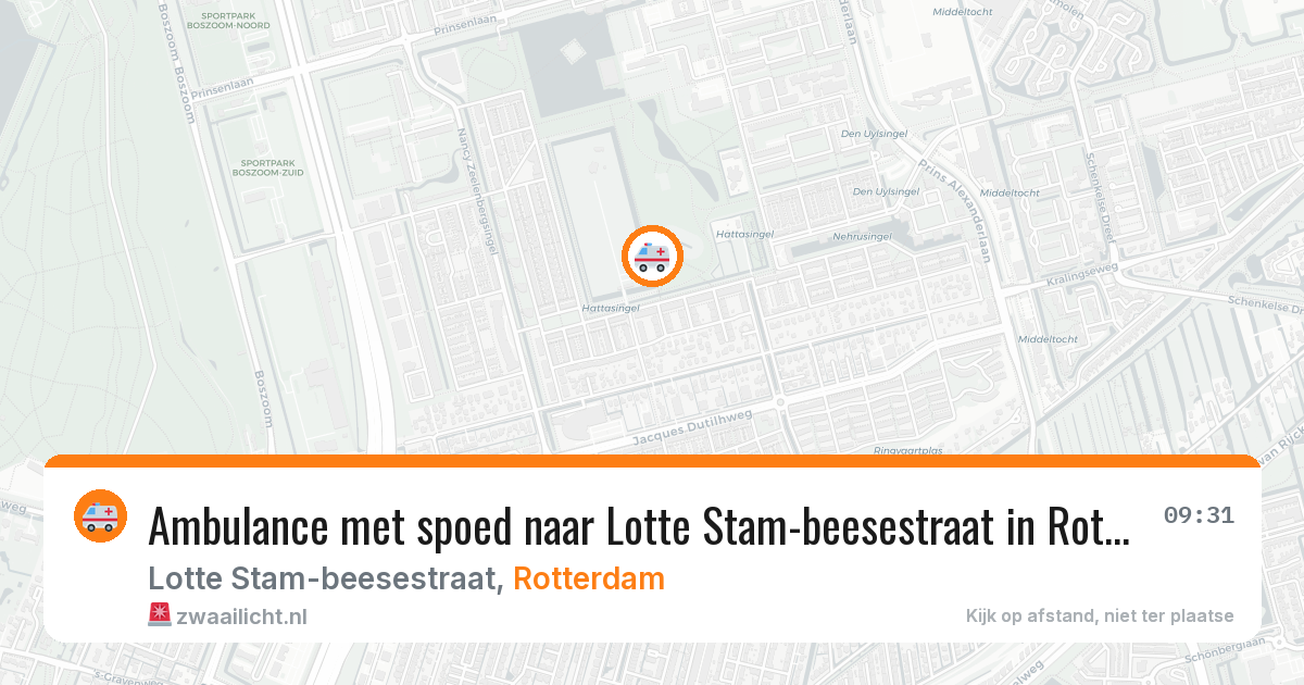 Ambulance met spoed naar Lotte Stam-beesestraat in Rotterdam — 22 mrt 2026