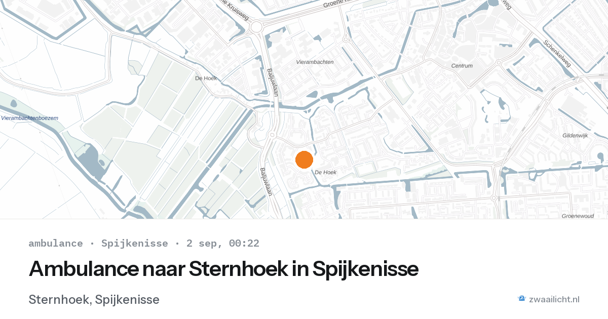 Ambulance naar Sternhoek in Spijkenisse — 1 sep 2026