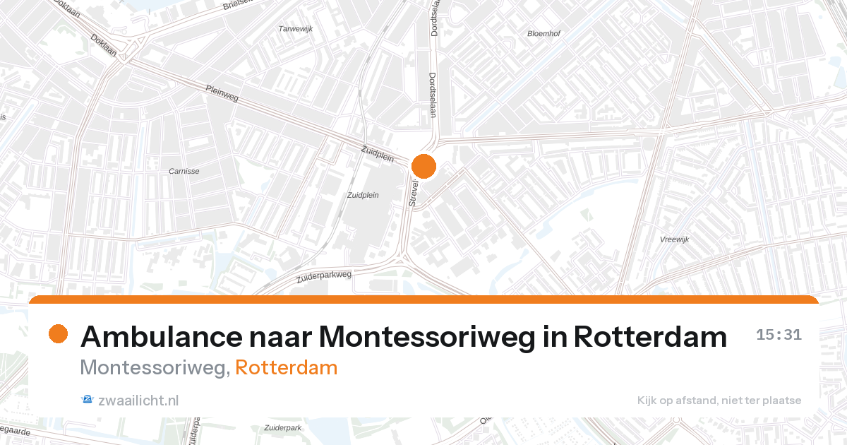 Ambulance naar Montessoriweg in Rotterdam — 17 jul 2026