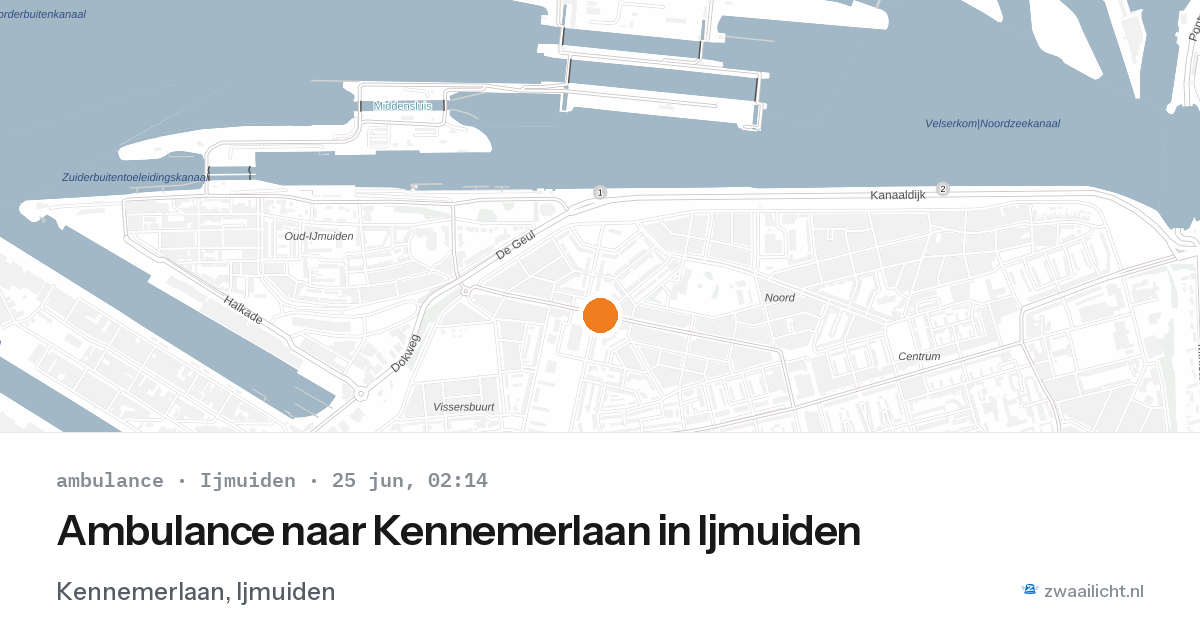 Ambulance naar Kennemerlaan in Ijmuiden — 25 jun 2026