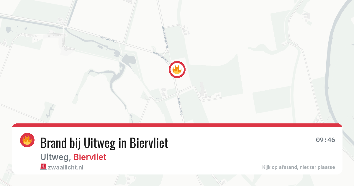 Brand bij Uitweg in Biervliet — 14 mei 2026