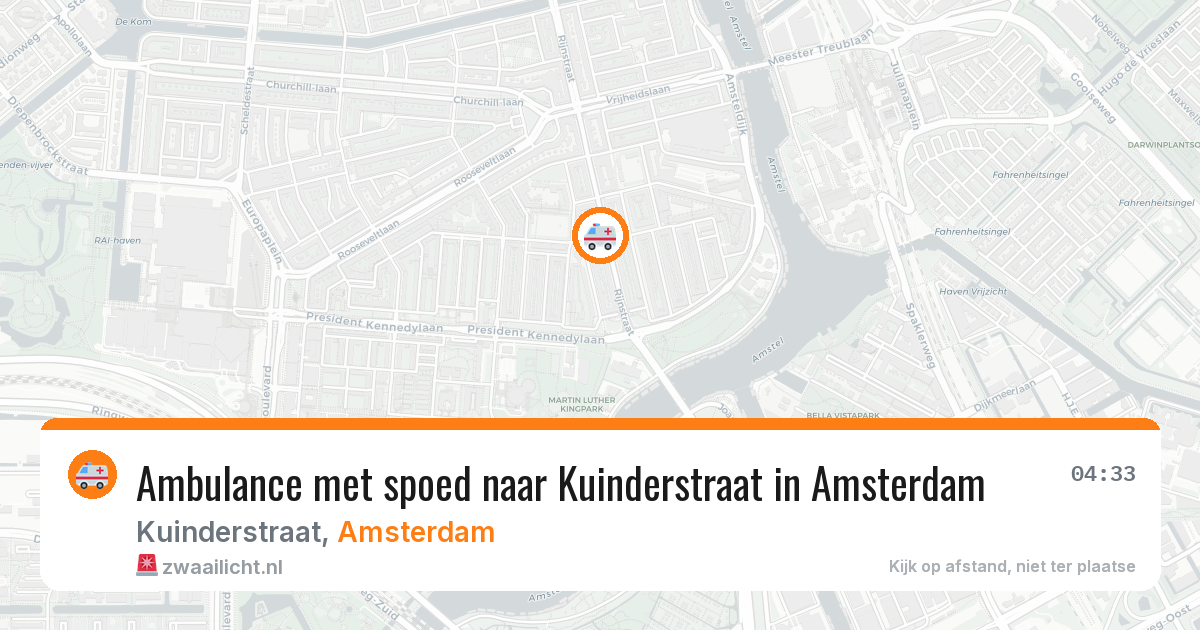 Ambulance met spoed naar Kuinderstraat in Amsterdam — 12 mrt 2026
