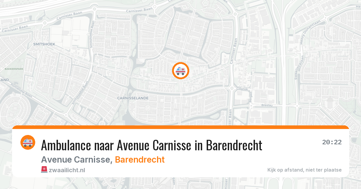 Ambulance naar Avenue Carnisse in Barendrecht — 17 jul 2026