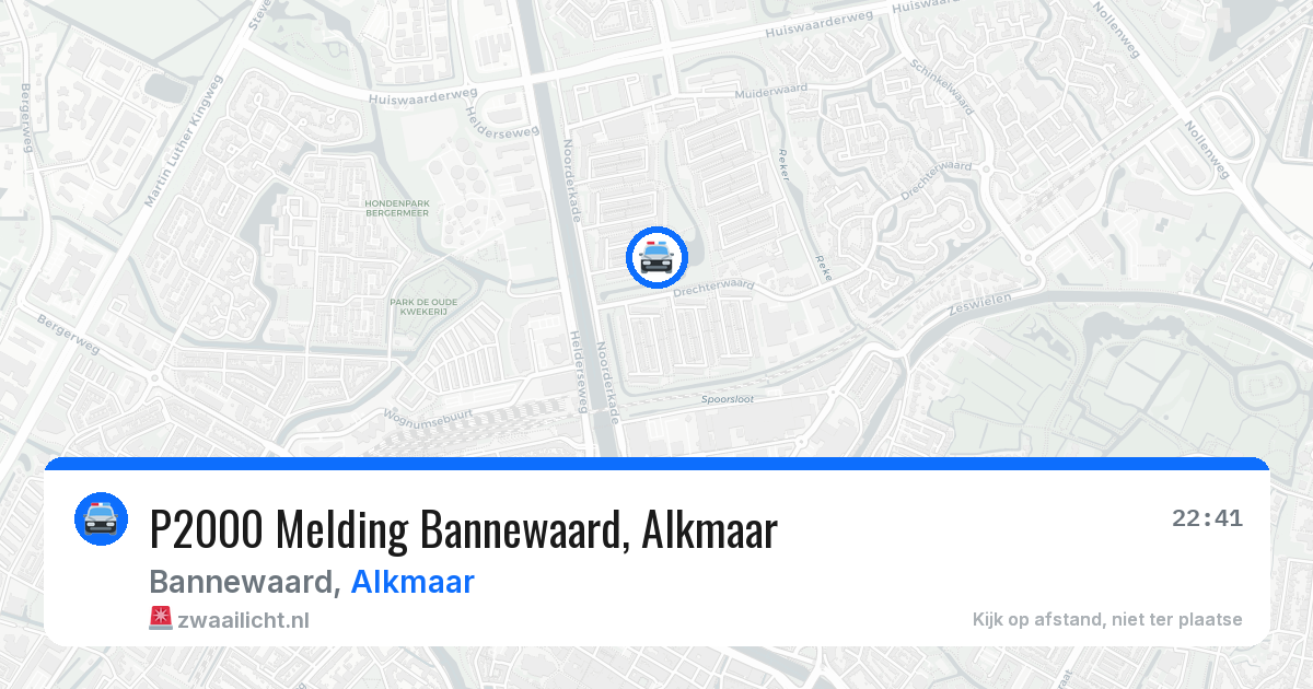 P2000 Melding Bannewaard, Alkmaar — 11 mei 2026