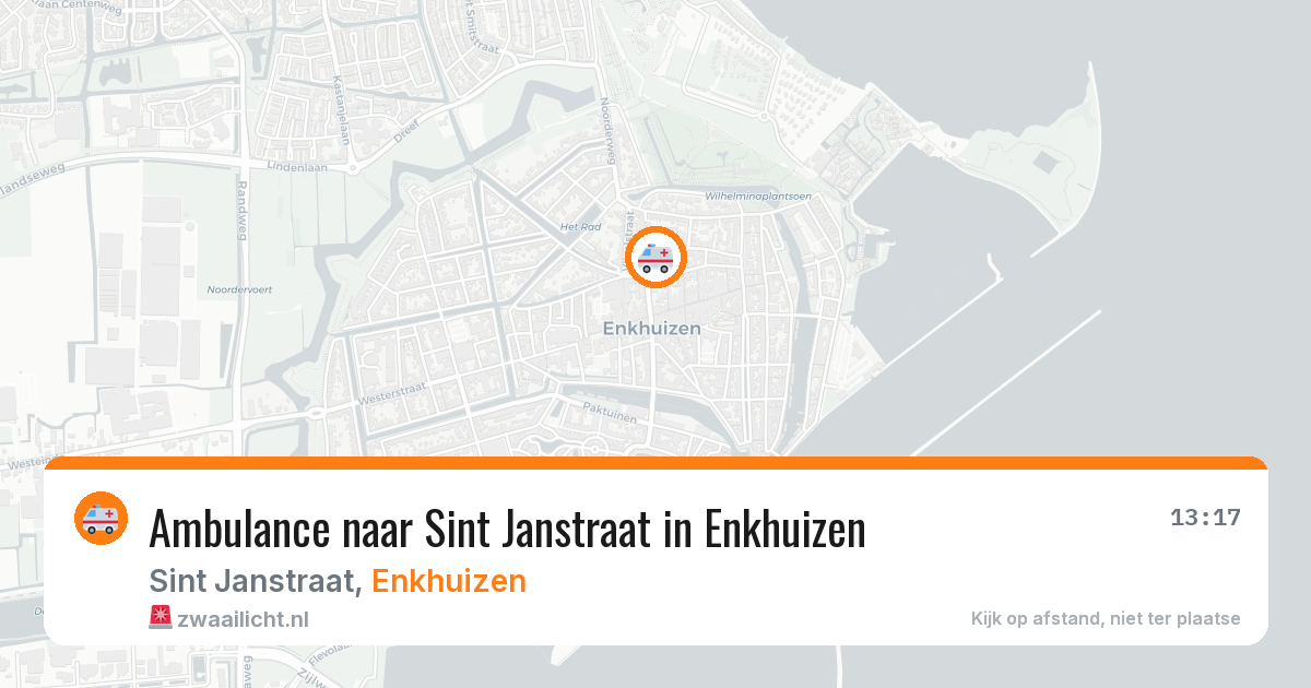 Ambulance naar Sint Janstraat in Enkhuizen — 5 aug 2026