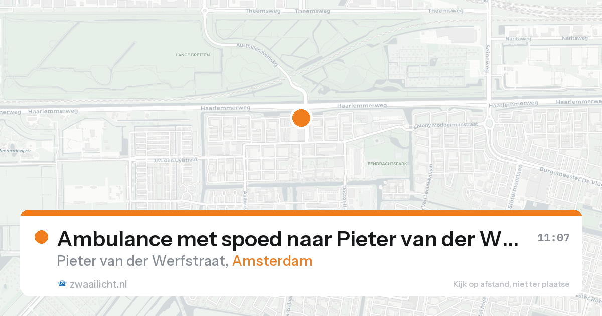 Ambulance met spoed naar Pieter van der Werfstraat in Amsterdam — 7 feb 2026