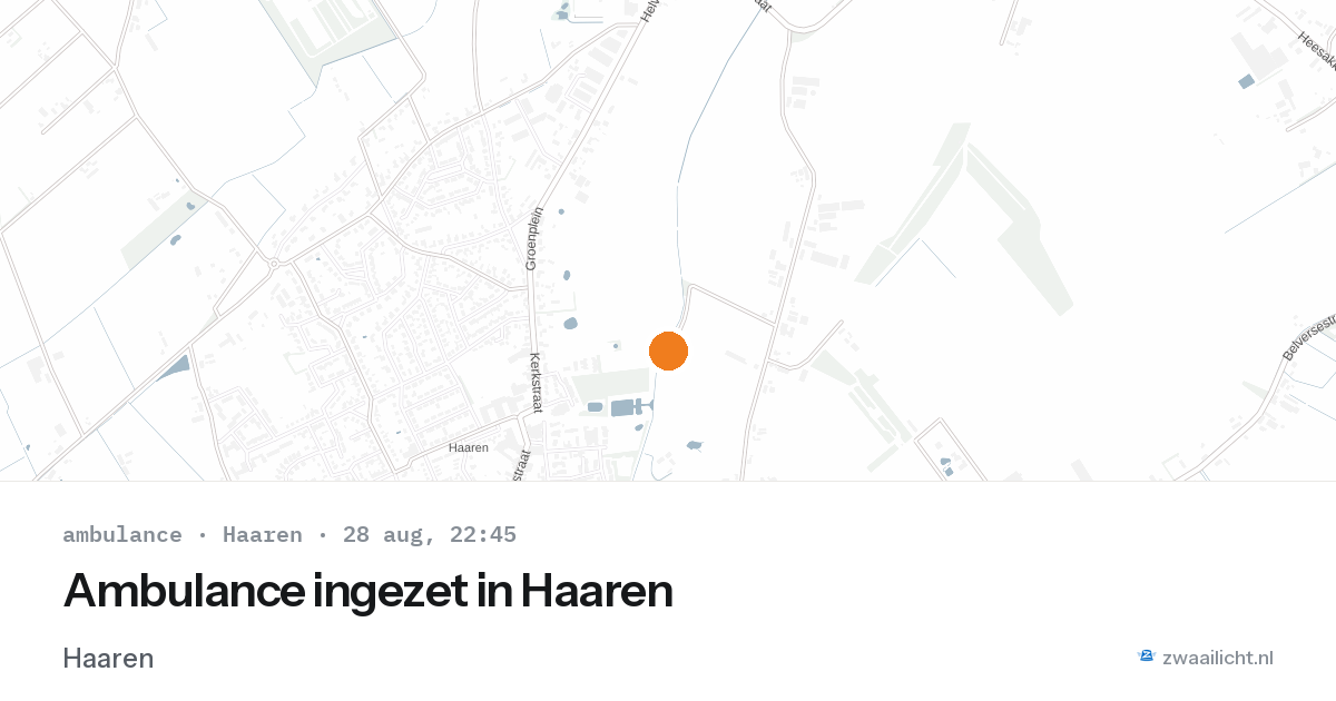 Ambulance ingezet in Haaren — 28 aug 2026