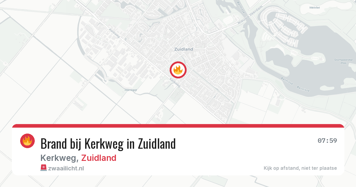 Brand bij Kerkweg in Zuidland — 5 jul 2026