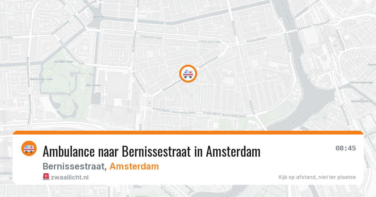 Ambulance naar Bernissestraat in Amsterdam — 15 jul 2026