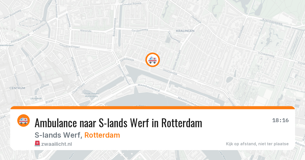Ambulance naar S-lands Werf in Rotterdam — 8 feb 2026