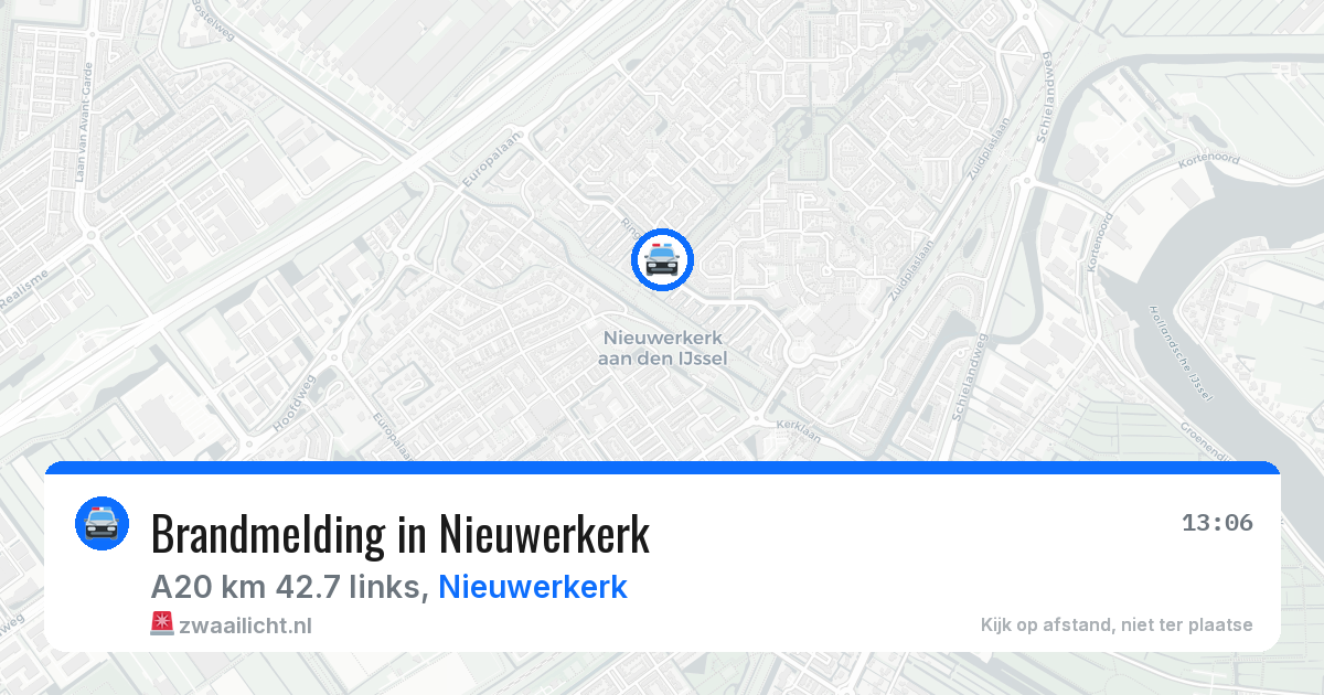 Brandmelding in Nieuwerkerk — 12 mei 2026