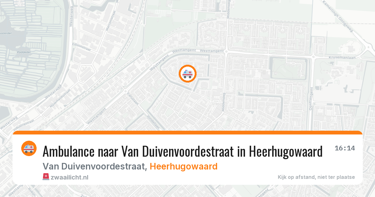 Ambulance naar Van Duivenvoordestraat in Heerhugowaard — 13 aug 2026