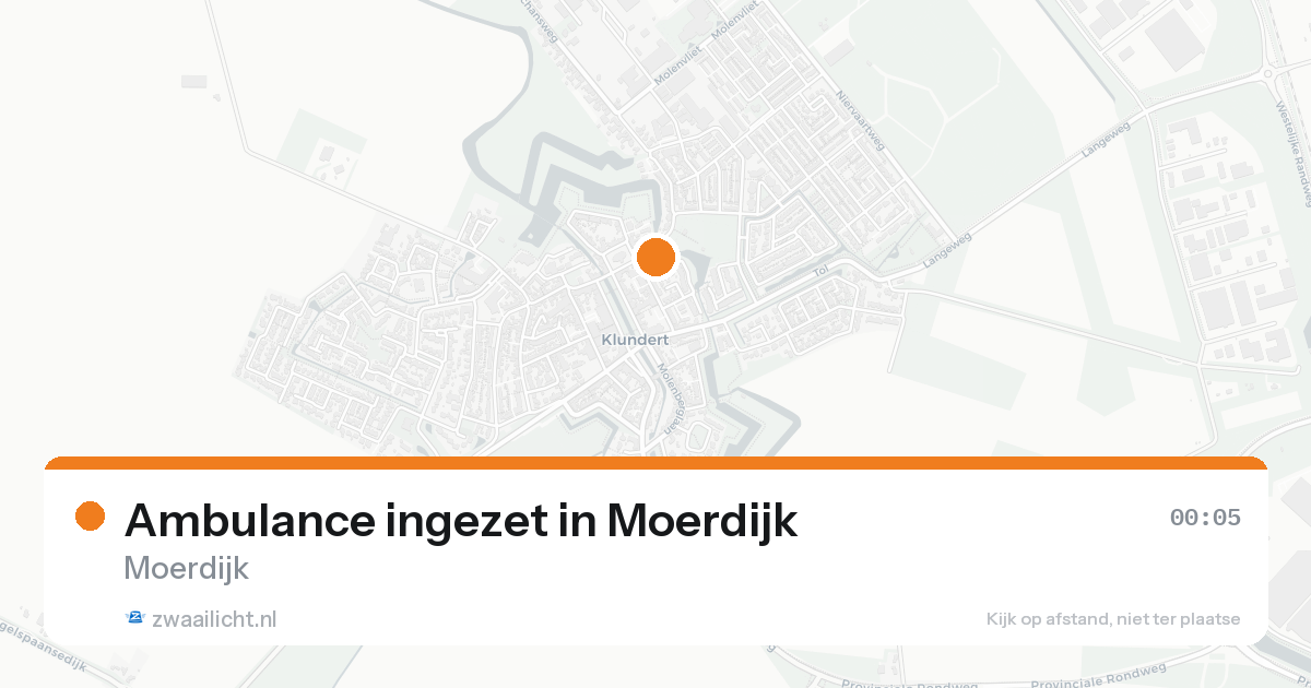 Ambulance ingezet in Moerdijk — 14 aug 2026