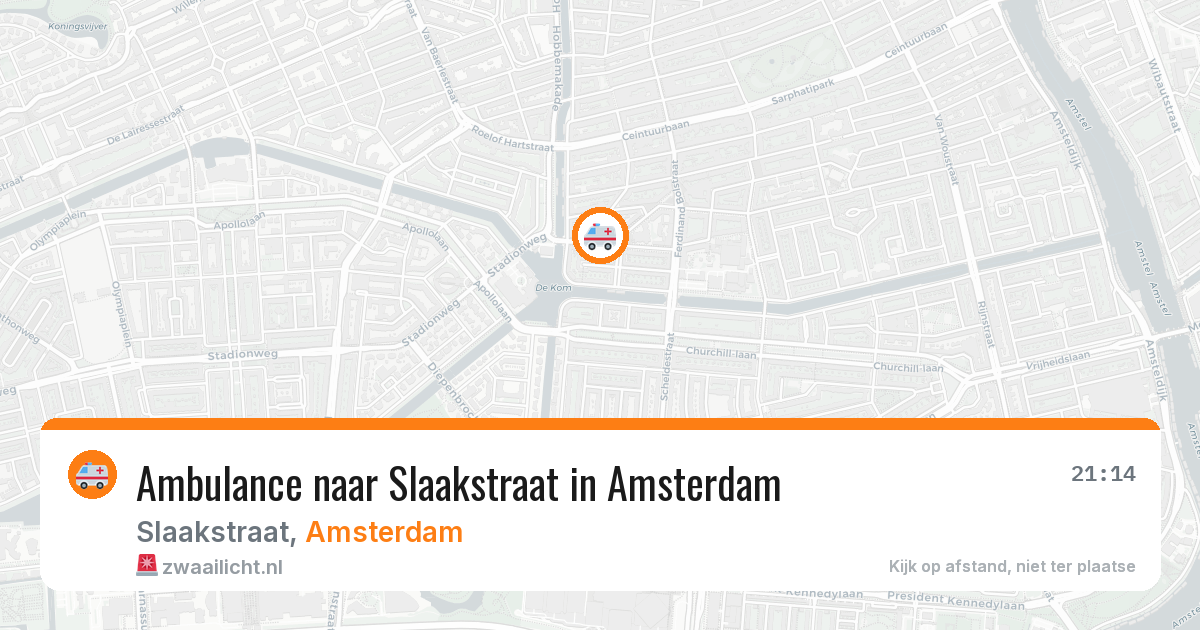 Ambulance naar Slaakstraat in Amsterdam — 23 jun 2026