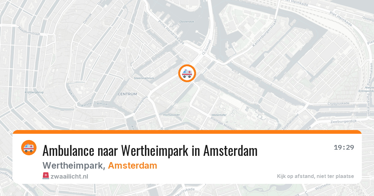 Ambulance naar Wertheimpark in Amsterdam — 1 aug 2026