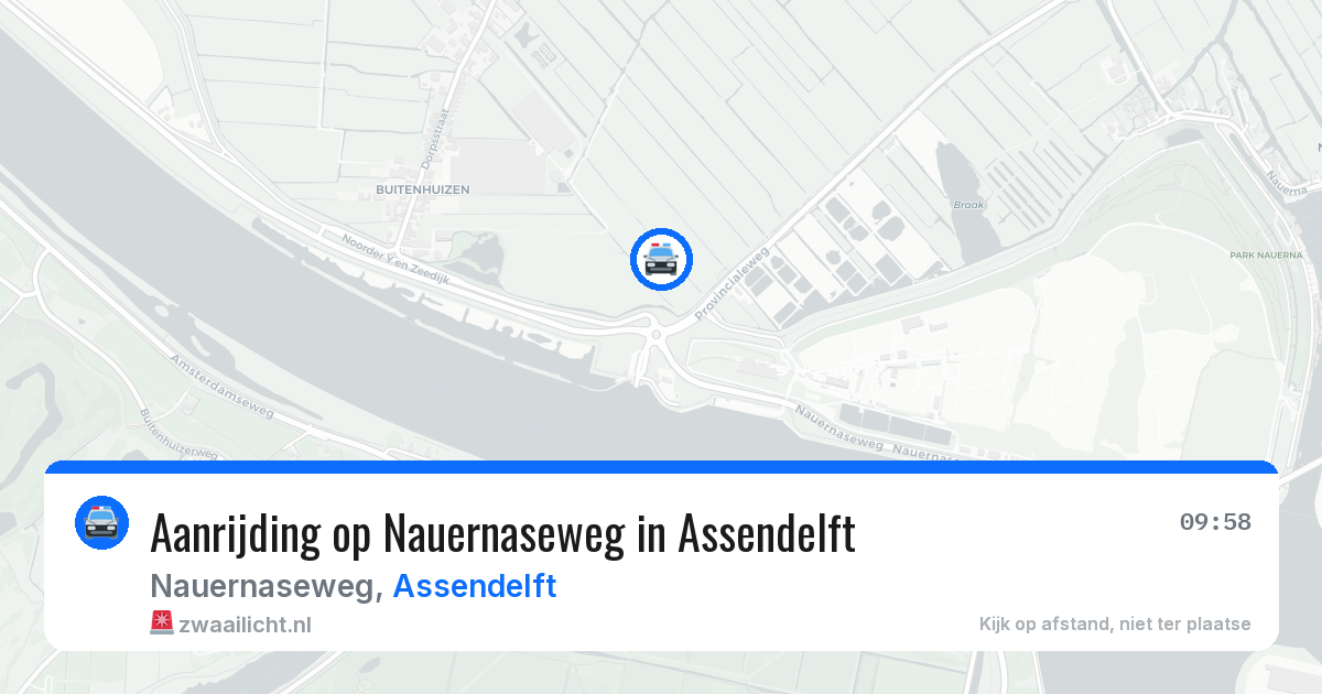 Aanrijding op Nauernaseweg in Assendelft — 9 jul 2026