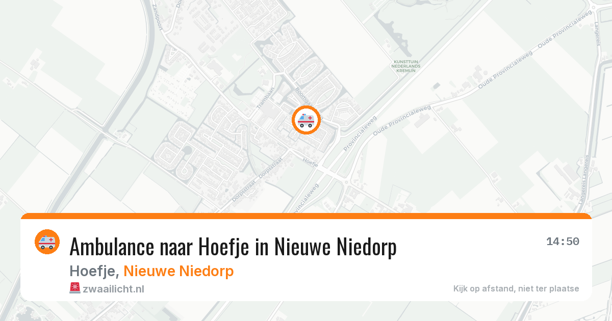 Ambulance naar Hoefje in Nieuwe Niedorp — 12 mrt 2026