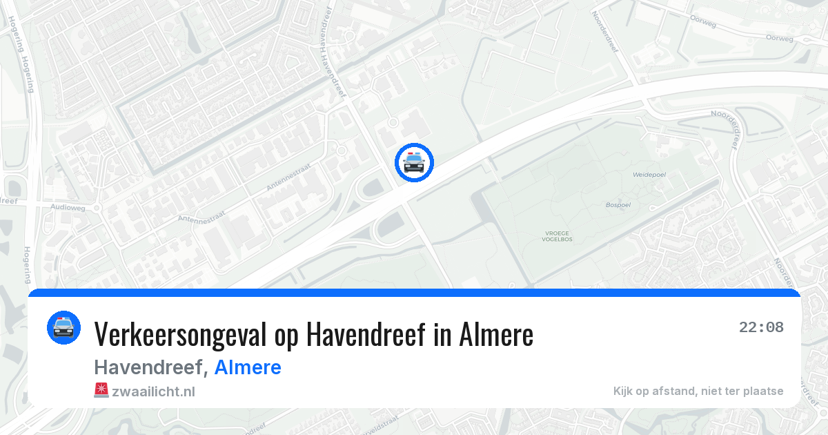 Verkeersongeval op Havendreef in Almere — 14 mei 2026
