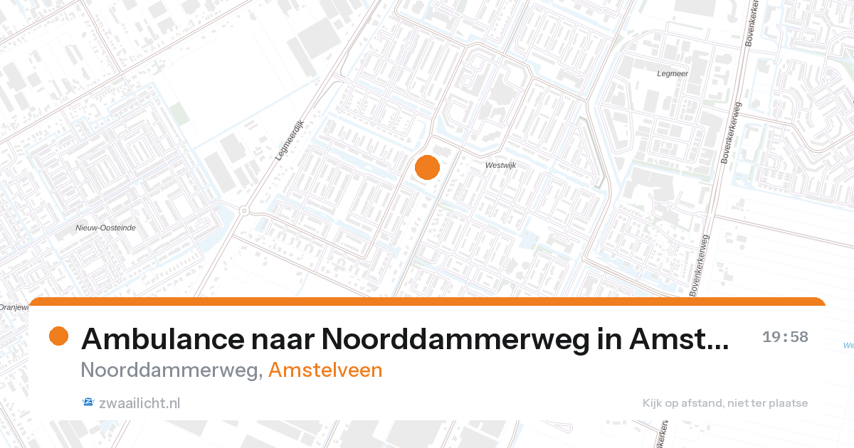 Ambulance naar Noorddammerweg in Amstelveen — 27 aug 2026