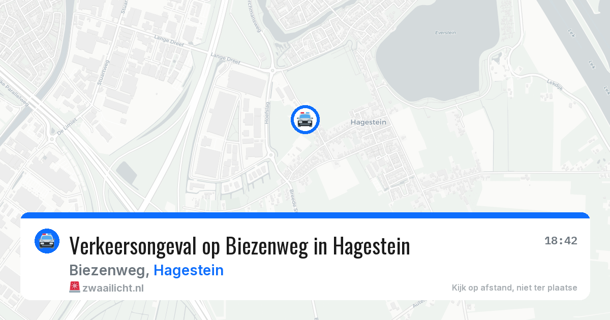 Verkeersongeval op Biezenweg in Hagestein — 17 jun 2026