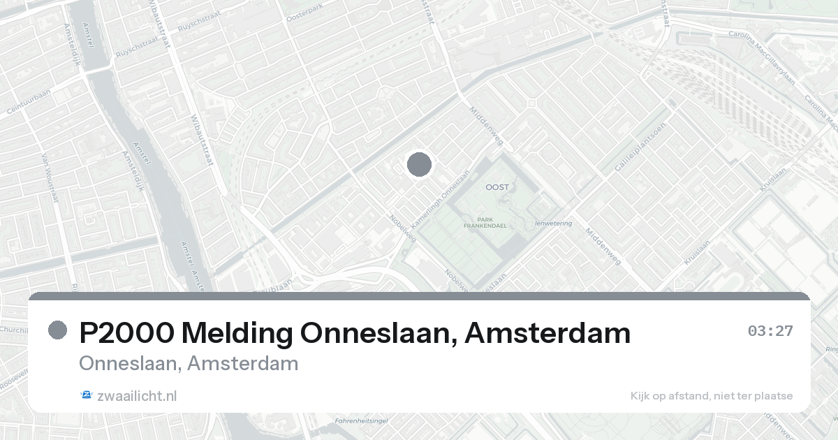P2000 Melding Onneslaan, Amsterdam — 22 aug 2026