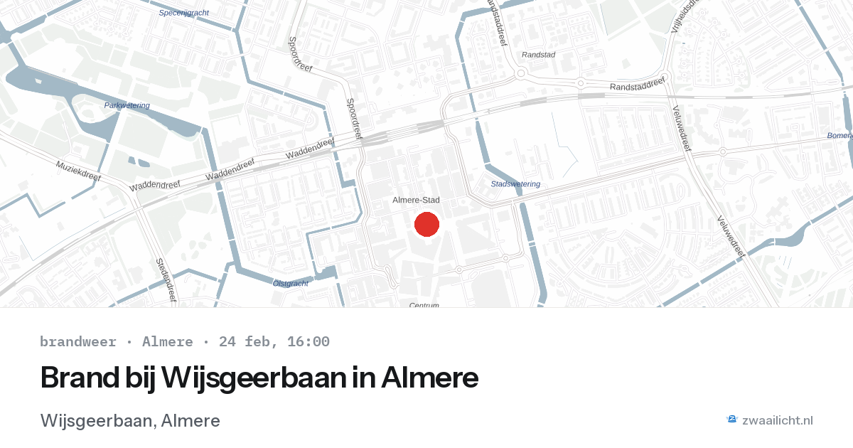 Brand bij Wijsgeerbaan in Almere — 24 feb 2026