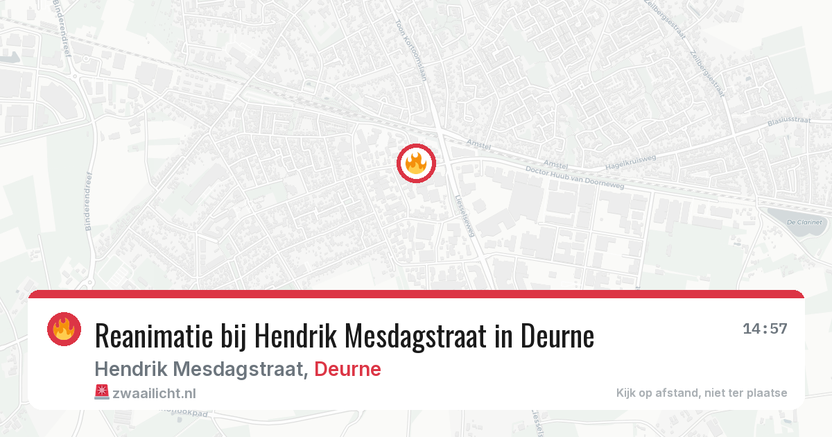 Reanimatie bij Hendrik Mesdagstraat in Deurne — 20 jun 2026
