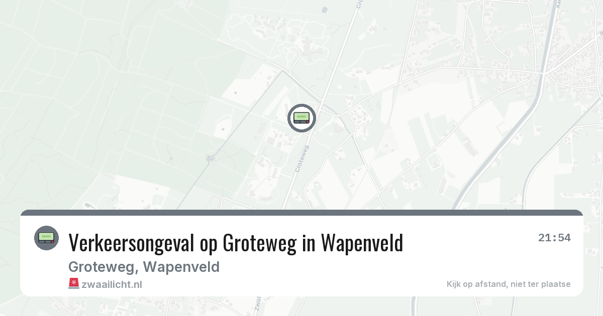 Verkeersongeval op Groteweg in Wapenveld — 29 jul 2026