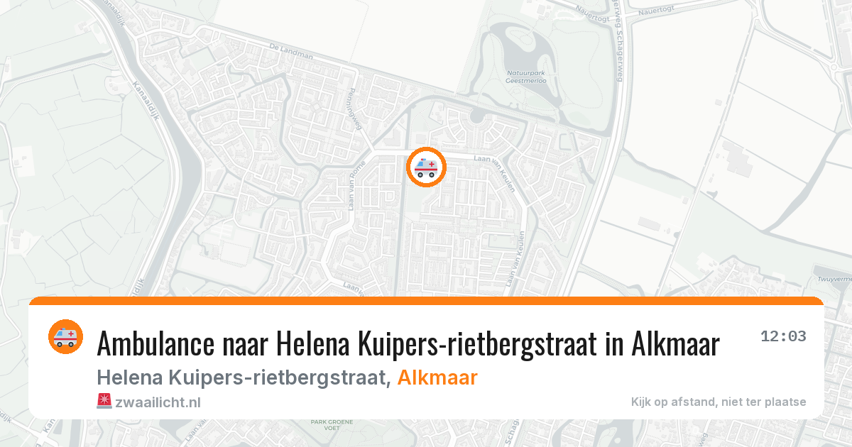 Ambulance naar Helena Kuipers-rietbergstraat in Alkmaar — 12 jun 2026