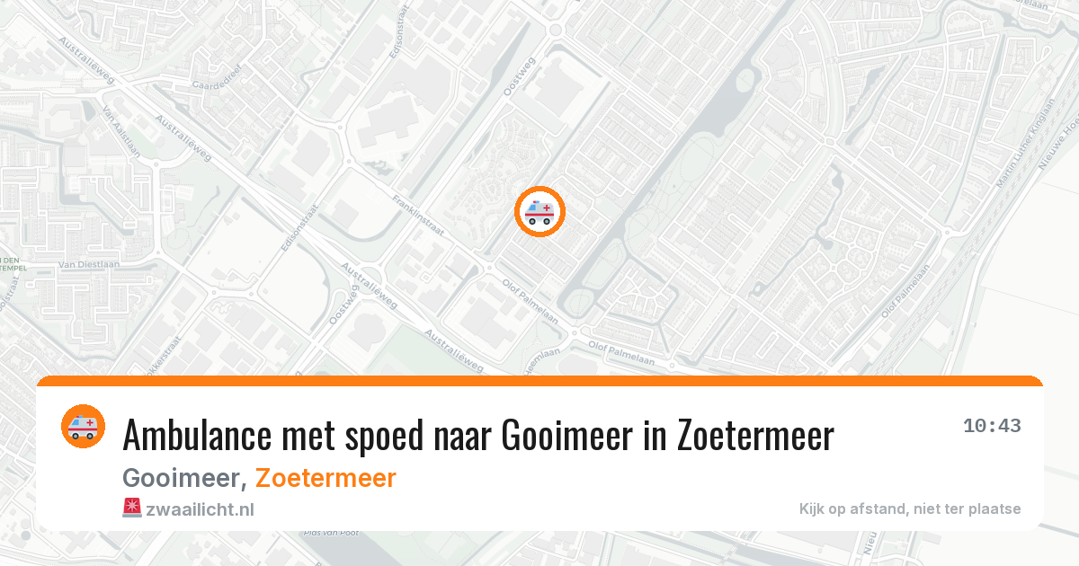 Ambulance met spoed naar Gooimeer in Zoetermeer — 29 jul 2026