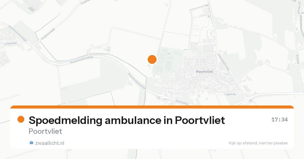 Spoedmelding ambulance in Poortvliet — 19 aug 2026