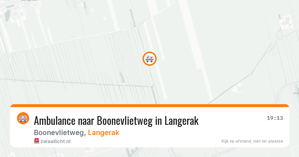 Ambulance naar Boonevlietweg in Langerak — 31 mei 2026