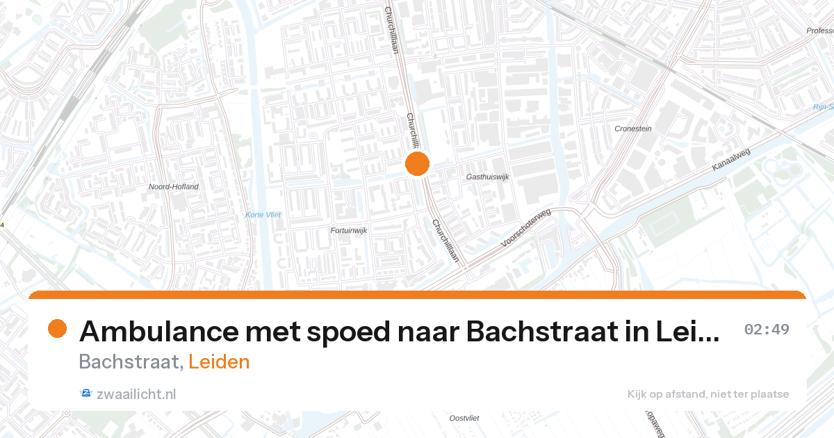 Ambulance met spoed naar Bachstraat in Leiden — 7 feb 2026