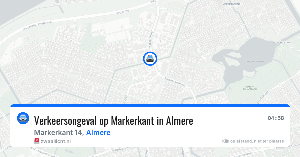 Verkeersongeval op Markerkant in Almere — 31 mei 2026