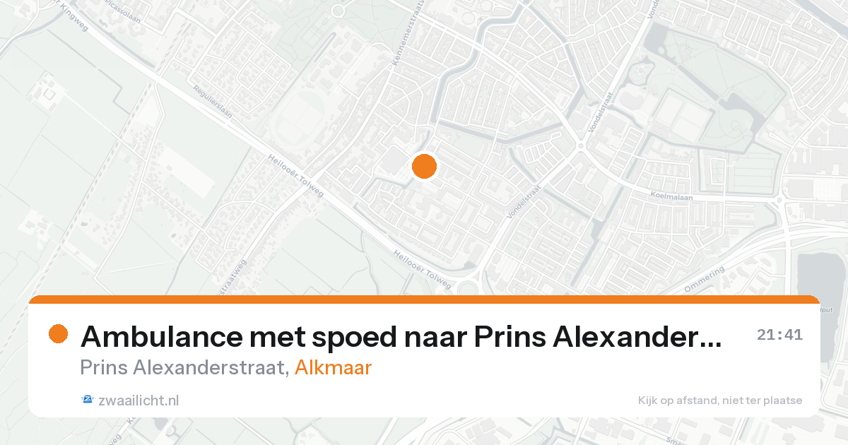 Ambulance met spoed naar Prins Alexanderstraat in Alkmaar — 23 aug 2026