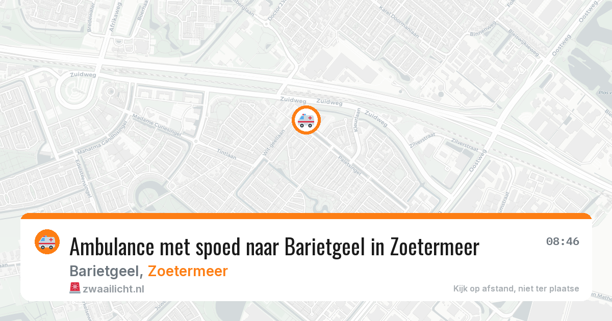 Ambulance met spoed naar Barietgeel in Zoetermeer — 17 apr 2026