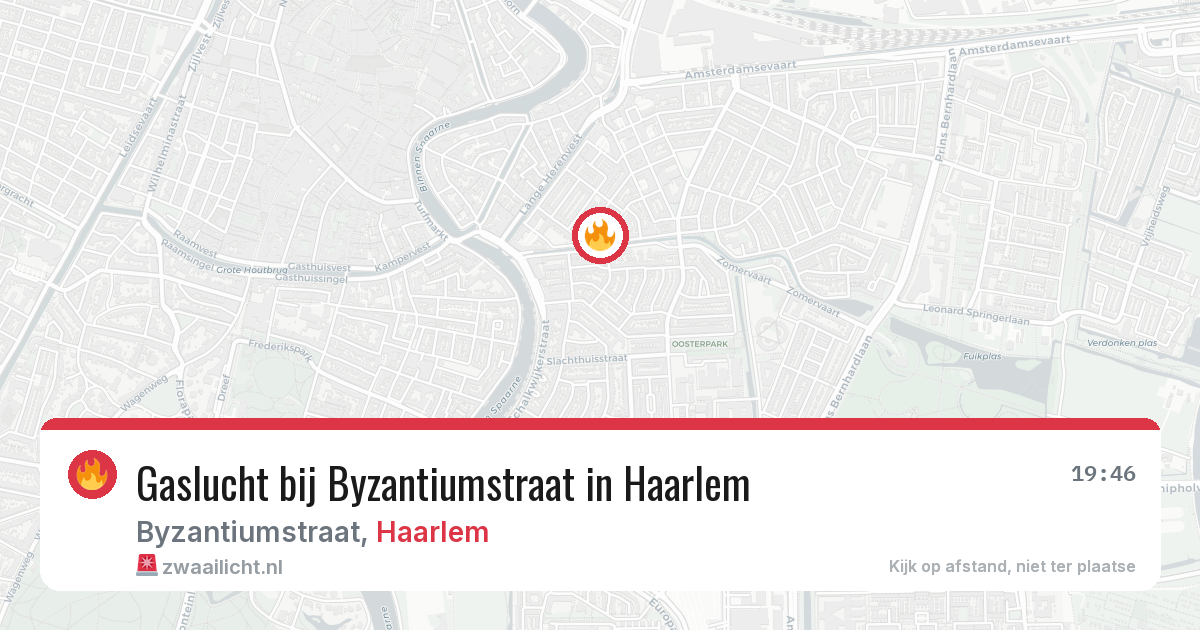 Gaslucht bij Byzantiumstraat in Haarlem — 18 jan 2026