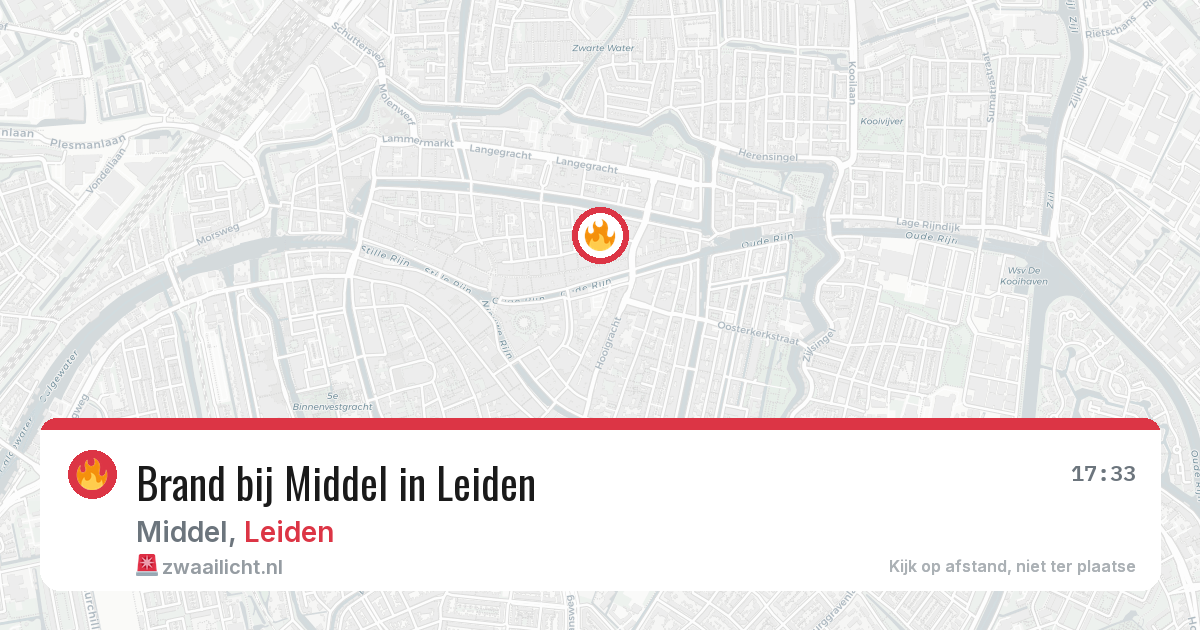 Brand bij Middel in Leiden — 4 jun 2026