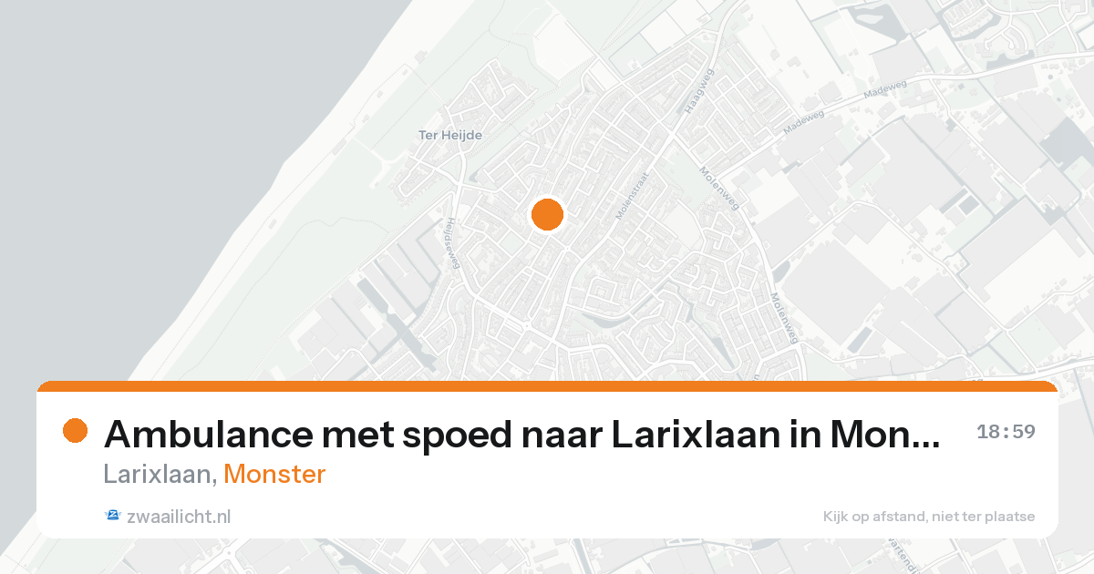 Ambulance met spoed naar Larixlaan in Monster — 15 aug 2026
