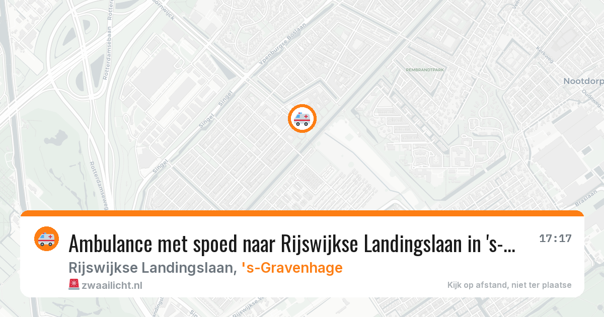 Ambulance met spoed naar Rijswijkse Landingslaan in 's-Gravenhage — 22 jan 2026