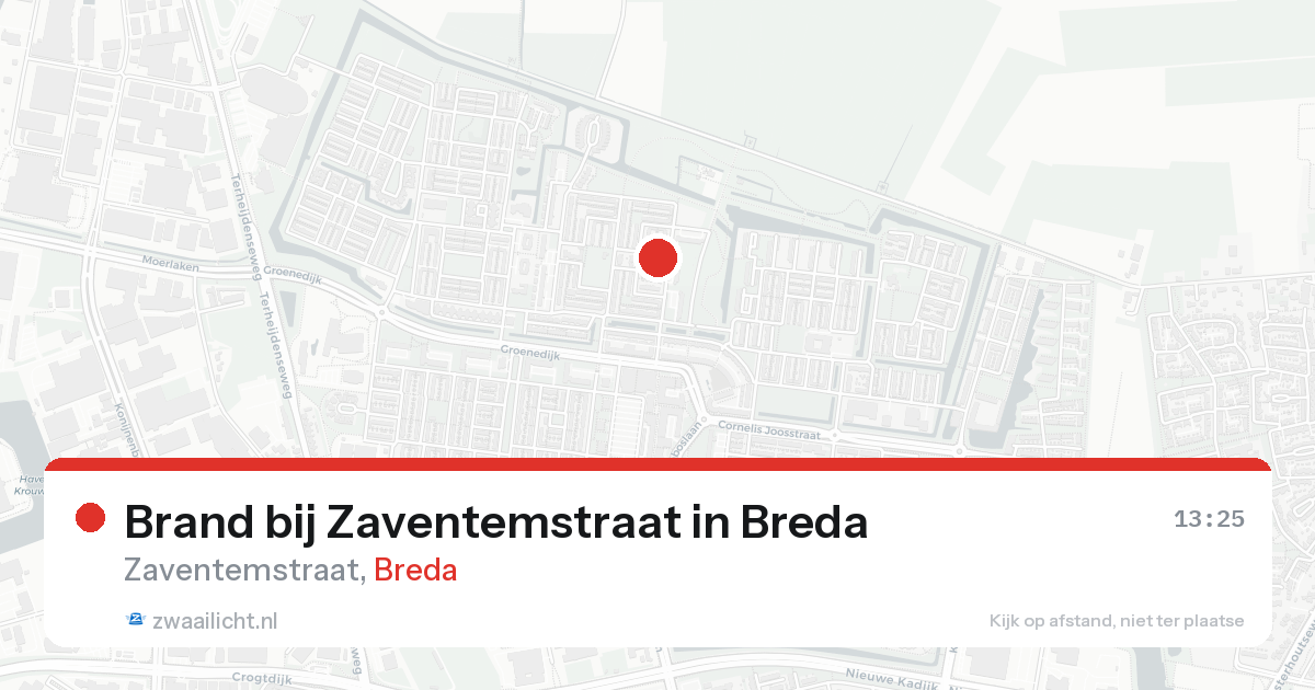 Brand bij Zaventemstraat in Breda — 24 aug 2026