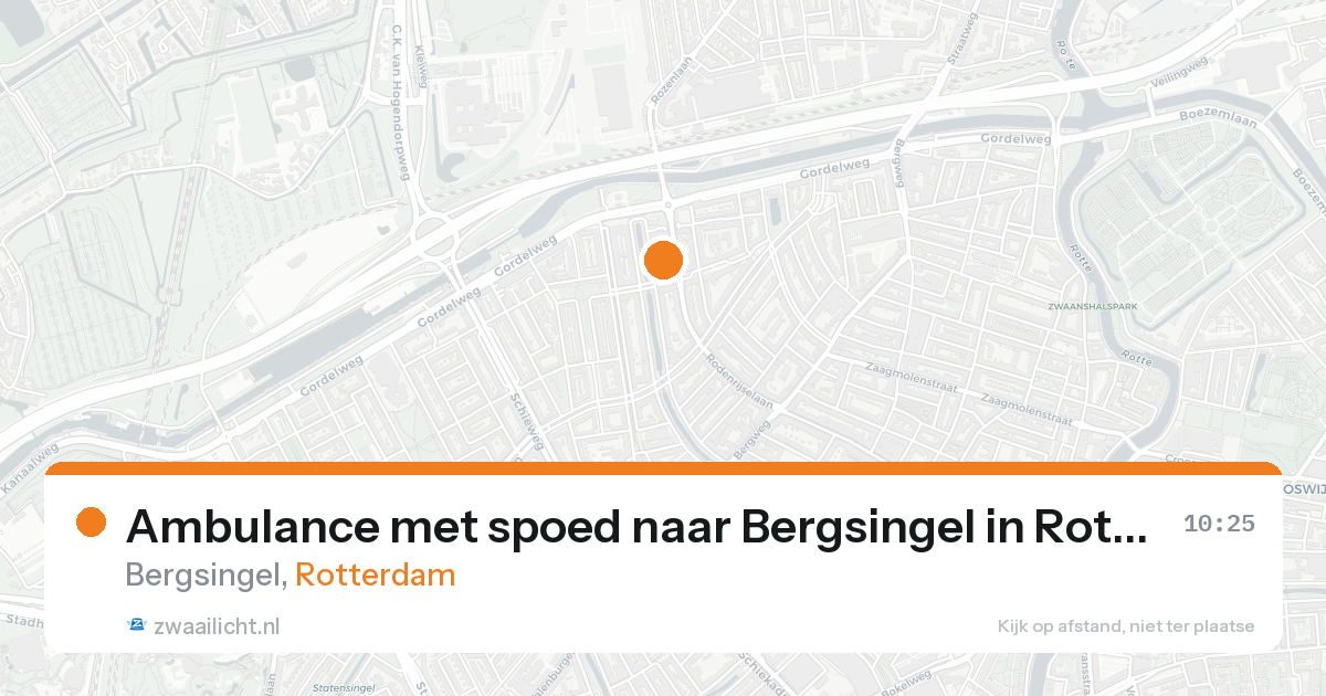 Ambulance met spoed naar Bergsingel in Rotterdam — 21 aug 2026