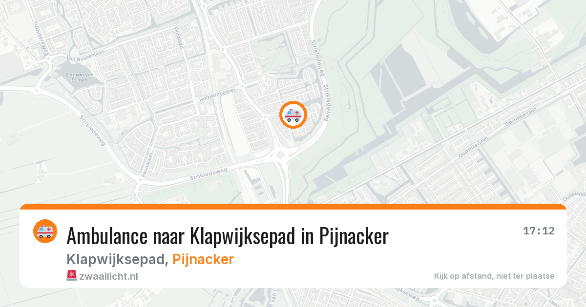 Ambulance naar Klapwijksepad in Pijnacker — 19 jun 2026