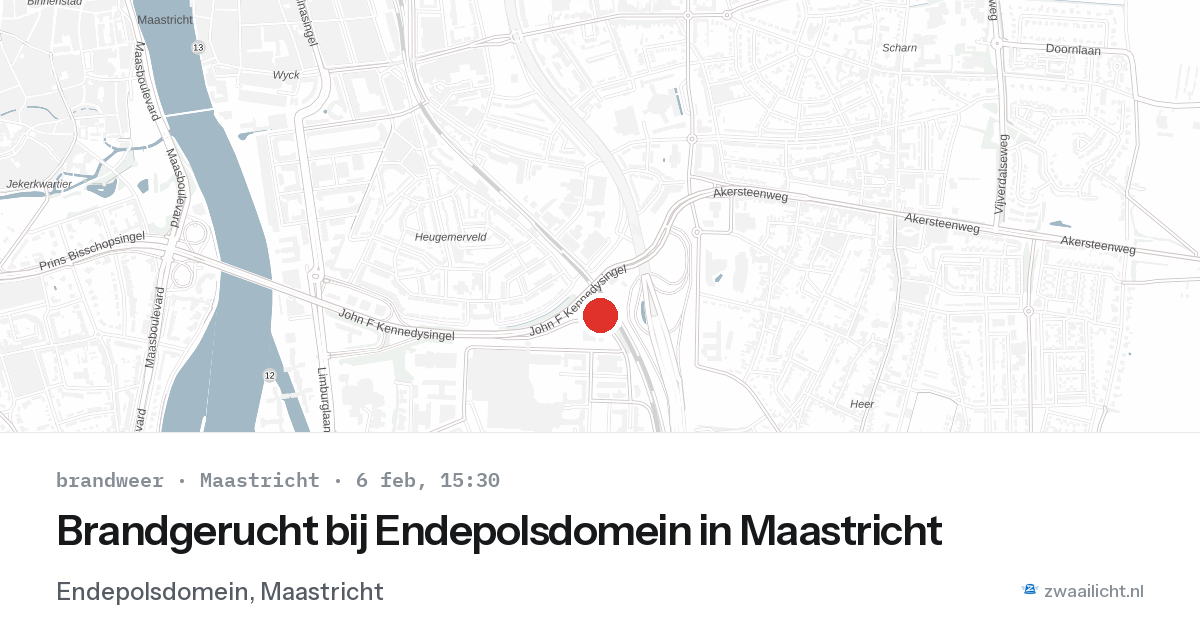 Brandgerucht bij Endepolsdomein in Maastricht — 6 feb 2026