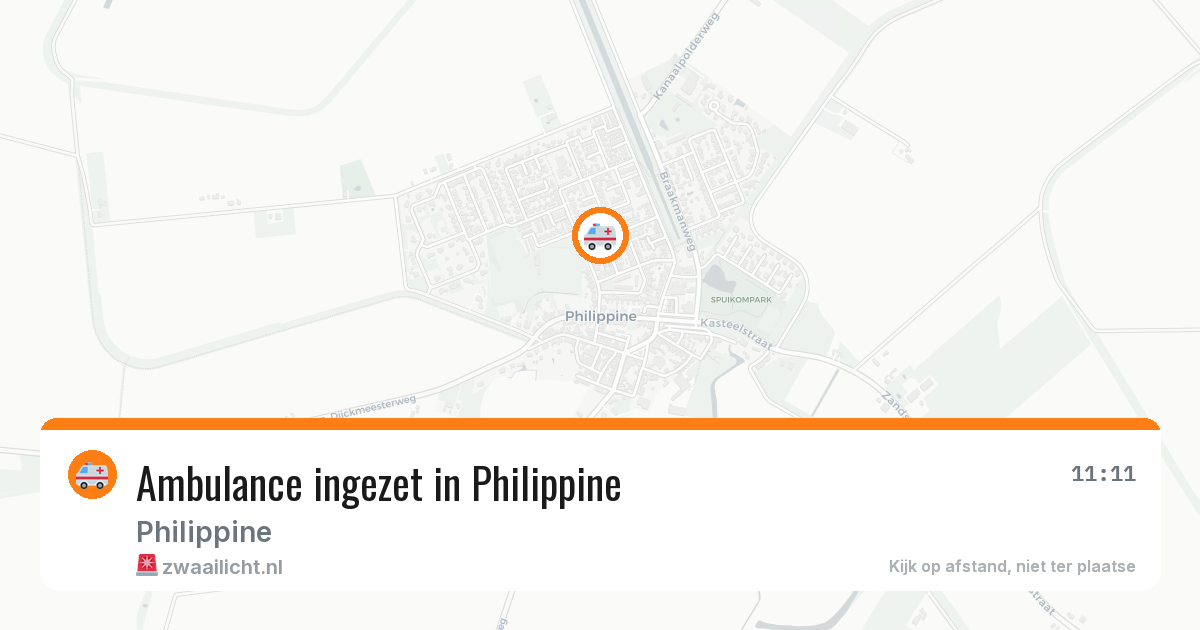 Ambulance ingezet in Philippine — 4 aug 2026